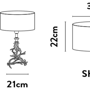 Veioza/Lampa de masa design lux elegant Belle argintiu/roz 229203 universul-luminii.ro