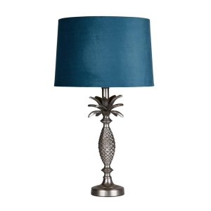 Veioza/Lampa de masa design lux elegant Belle argintiu/teal 148953 universul-luminii.ro
