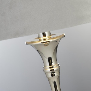 Veioza/Lampa de masa design lux elegant Belle crom/gri 148663 universul-luminii.ro