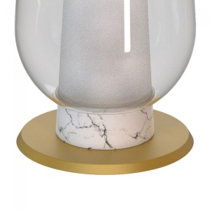 Veioza, Lampa de masa design modern Nora auriu/ marmura alba 131553 universul-luminii.ro