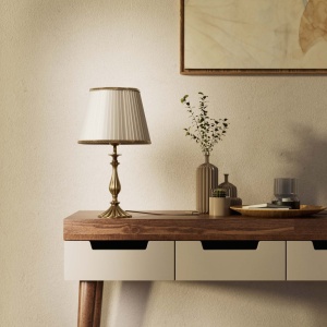 Veioza, Lampa de masa din alama stil clasic Petalo - Img 5