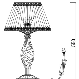 Veioza / Lampa de masa eleganta design clasic Grace bronz MYRC247-TL-01-R 88693 universul-luminii.ro