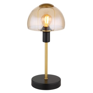 Veioza, lampa de masa KOKKINI negru, chihlimbar