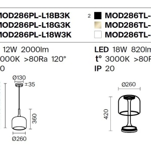 Veioza/Lampa de masa LED design modern Spirito negru 241803 universul-luminii.ro