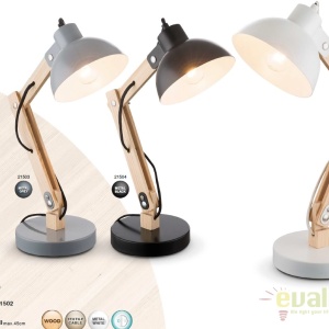 Veioza / Lampa de masa moderna Tongariro gri 21503 GL 59293 universul-luminii.ro