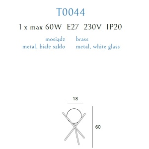 Veioza, Lampa de masa moderna XENA T0044 MX 87363 universul-luminii.ro
