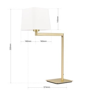 Veioza/Lampa de masa pivotanta CARLTON alama/alb 235013 universul-luminii.ro
