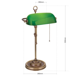 Veioza/Lampa de masa stil clasic HARVARD H-53cm patina/verde 235633 universul-luminii.ro