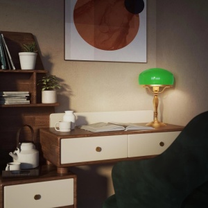Veioza, Lampa de masa vintage Mushroom Lamp verde - Img 6