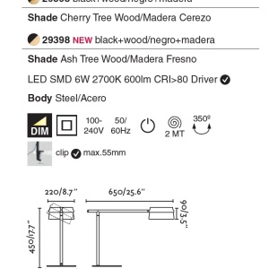 Veioza LED / Lampa de masa dimabila design deosebit LOOP frasin 29398 193353 universul-luminii.ro