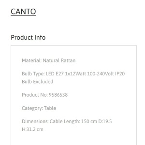 Veioza ratan design natural CANTO NVL-9586538 246263 universul-luminii.ro