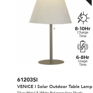 Veioza solara/Lampa de masa exterior IP44 Venice 140273 universul-luminii.ro