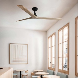 Ventilator aplicat tavan cu telecomanda KLIM L 150cm, negru/ pin