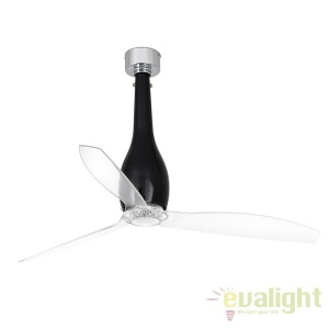 Ventilator cu telecomanda ETERFAN negru lucios/ transparent 32002