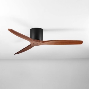 Ventilator de tavan cu telecomanda NINEMIA negru/dark wood 160493 universul-luminii.ro