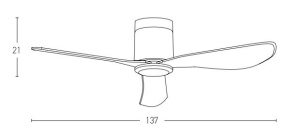 Ventilator de tavan Smart cu telecomanda Emma negru 233743 universul-luminii.ro