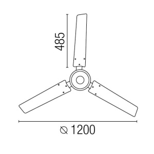 Ventilator modern cu regulator de perete diam.120cm Eco Indus 33005 46813 universul-luminii.ro