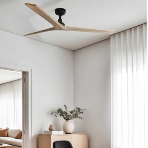 Ventilator smart sistem TUYA si telecomanda KLIM L 150cm, negru/ pin - Img 2