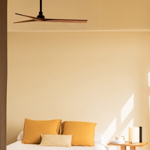 Ventilator smart sistem TUYA si telecomanda KLIM M 125cm, negru/ nuc - Img 2