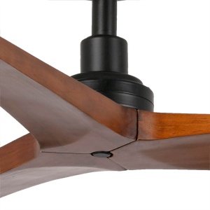Ventilator smart sistem TUYA si telecomanda KLIM S 92,5cm, negru/ nuc - Img 3