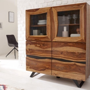 Vitrina design industrial Amazonas 140cm Sheesham - Img 4