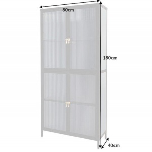 Vitrina moderna din metal si sticla Amsterdam 180cm - Img 2
