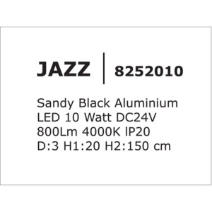 Accesoriu, Corp de iluminat pentru sina magnetica Buxton, Loop sau Sign, JAZZ 10 Watt negru 80304 universul-luminii.ro