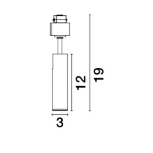 Accesoriu, Corp de iluminat pentru sina magnetica Buxton, Loop sau Sign, Nap 10W 3000K 80414 universul-luminii.ro