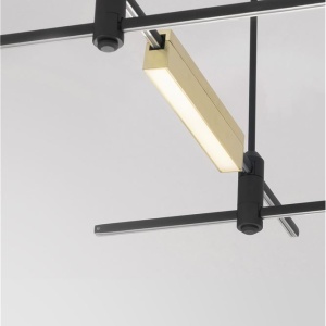 Accesoriu, Corp de iluminat pentru sistemul magnetic PUZZLE si GRAMMI, Versus alama satinata 80114 universul-luminii.ro