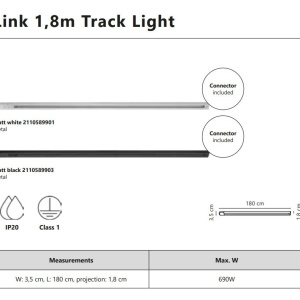 Accesoriu, Spot directionabil Eik negru, pentru sina Nordlux Link 243814 universul-luminii.ro