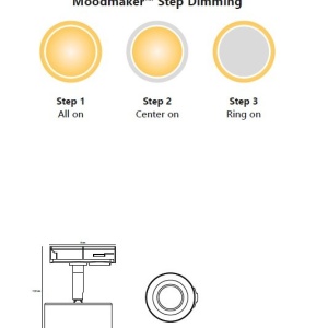 Accesoriu, Spot LED directionabil Clyde alb, pentru sina Nordlux Link 113374 universul-luminii.ro