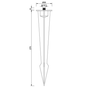 Accesoriu, Tarus 27cm pentru Lampa decorativa de exterior AVORIAZ, FLAME - Img 2