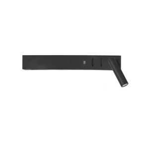 Aplica ambientala cu reader LED directionabil si USB Charger Vida neagra NVL-9533521