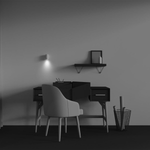 Aplica ambientala stil minimalist Calipso alb - Img 2