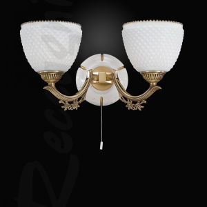 Aplica clasica cu 2 brate din alama design italian 8656 107764 universul-luminii.ro