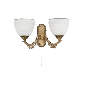 Aplica clasica design italian din alama si sticla 8651 RA-A. 8651/2