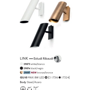 Aplica cu 1 spot directionabil LINK Bronze 29897 73694 universul-luminii.ro