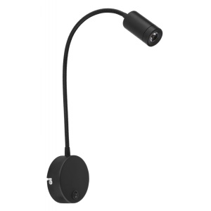 Aplica cu reader LED brat flexibil MILLY negru 105724 universul-luminii.ro