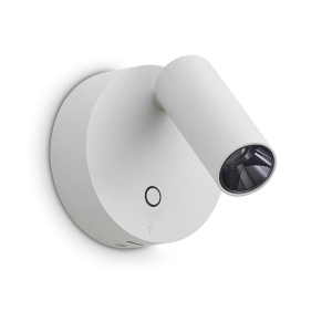Aplica cu reader LED directionabil USB-C ELF AP BIANCO