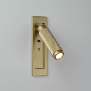 Aplica cu reader LED incastrabila perete Kings Cross aurie