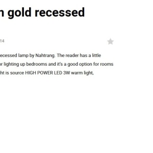 Aplica cu reader LED incastrabila stil minimalist SUAU auriu satin 123644 universul-luminii.ro