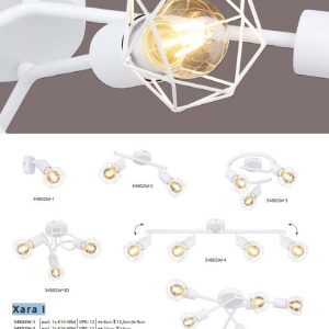 Aplica cu spot design industrial XARA I alb 114134 universul-luminii.ro