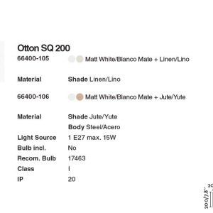 Aplica de perete ambientala design natural OTTON SQ 200 in 217274 universul-luminii.ro
