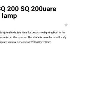 Aplica de perete ambientala design natural OTTON SQ 200 iuta 127114 universul-luminii.ro