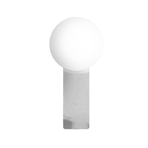 Aplica de perete baie, metal cromat cu glob de sticla alba Boletta IP44 - Img 4