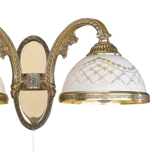 Aplica de perete clasica cu 2 brate design italian 7102 107374 universul-luminii.ro