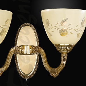Aplica de perete clasica cu 2 brate realizata manual 6358 107114 universul-luminii.ro
