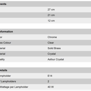 Aplica de perete cristal Asfour design modern de lux Ring chrome plated 198544 universul-luminii.ro