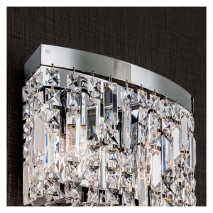 Aplica de perete cristal Asfour design modern de lux Ring round chrome plated 95874 universul-luminii.ro