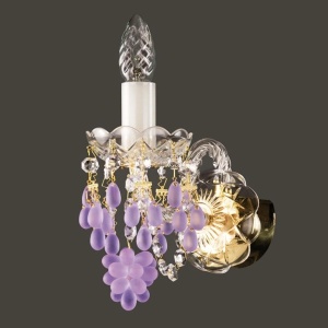 Aplica de perete cristal Bohemia Constance I. violet WL CE - Img 1